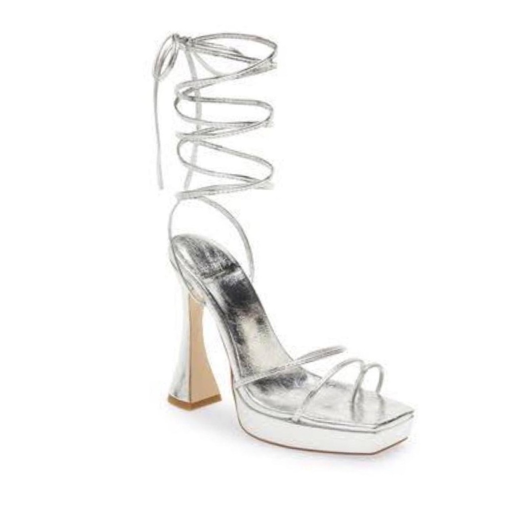 Jeffrey Campbell Madonna Silver Platform Heels